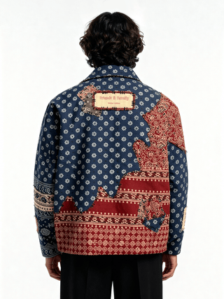 Reversible Ajrak friends & family jacket