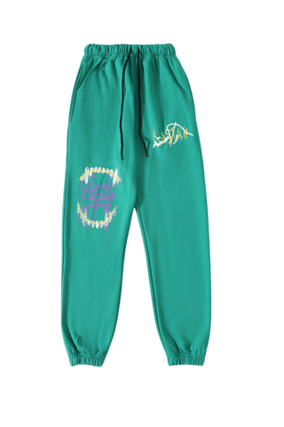 "The introspective vampire" sea green sweatpant