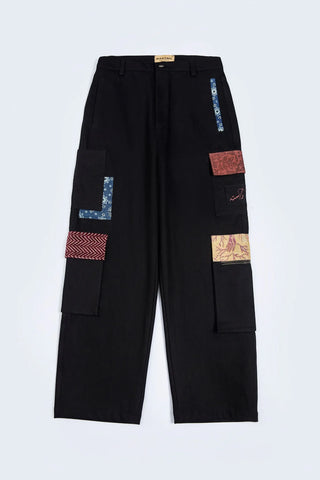 Black Ajrak Cargo Pant