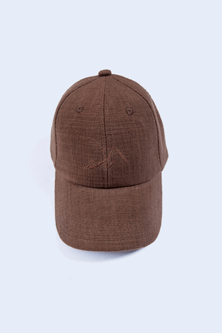 Brown Textured Adjustable Baseball Cap