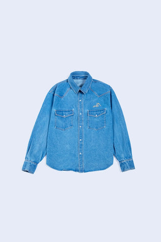 Blue Wash Denim Button-Down
