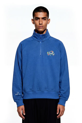Blue postcard sweatshirt