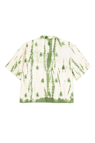"Verdant haze" artisan wrap kimono