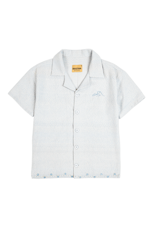 "Azure gaze" button-down