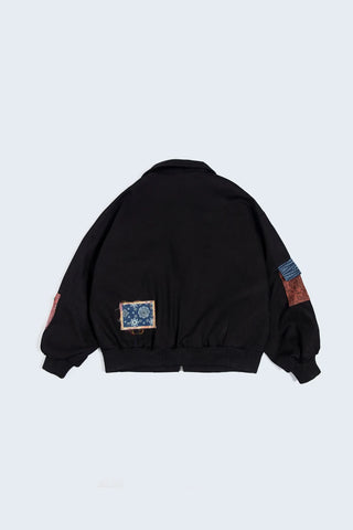 Black Ajrak Denim Trucker