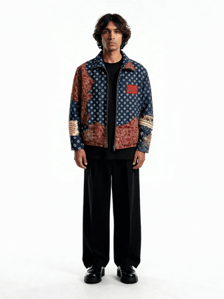 Reversible Ajrak friends & family jacket