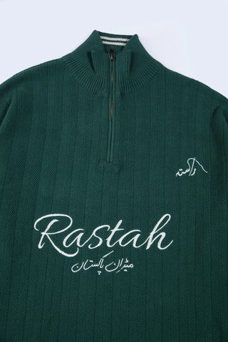 Emerald Jacquard Quarter-Zip