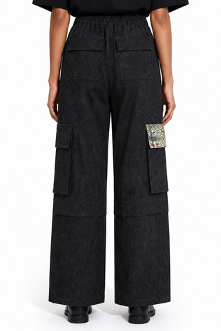 Midnight Acid Wash Utility Cargo