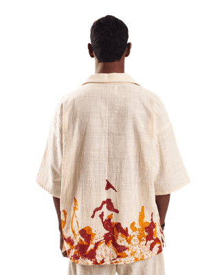 "Ember mosaic" button-down