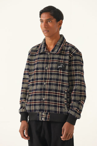 "Sunset strip" handwoven bomber jacket
