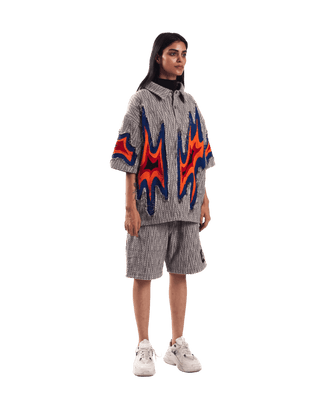 "Fireflies in the mist" button-down