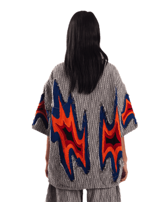 "Fireflies in the mist" button-down