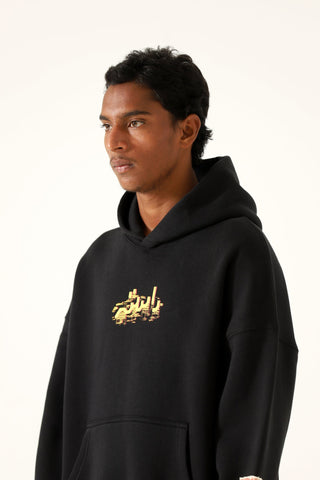 "Dead by dawn" printed poster hoodie