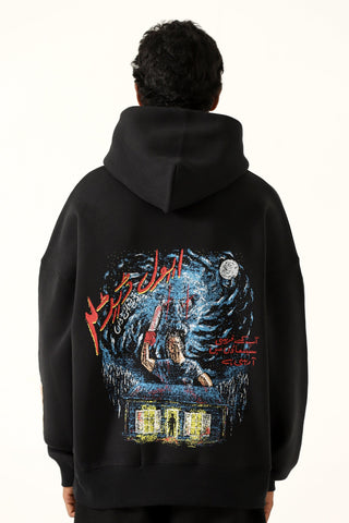 "Dead by dawn" printed poster hoodie