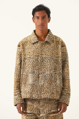 "Distorted verses" handwoven jacquard jacket