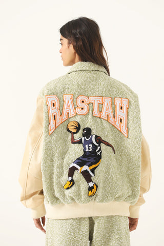 "Rastah rebels" varsity jacket