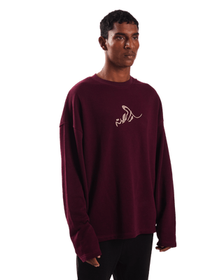 "Forever forest" maroon full-sleeve T-shirt