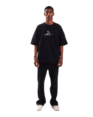 "Duality" printed black T-shirt