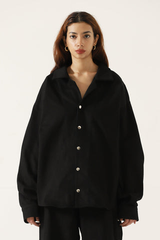 Handwoven full-sleeve button-down
