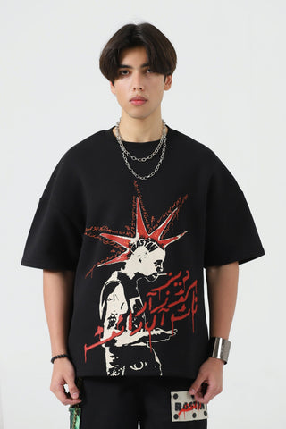 "These kids" screen print black T-shirt
