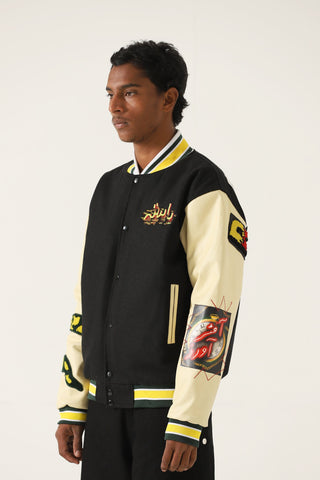 "Summer of 75" embroidered varsity jacket