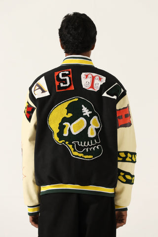 "Summer of 75" embroidered varsity jacket