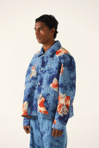 "After hours" silk patchwork jacket