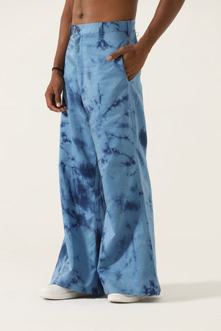 "After hours" marble print trousers