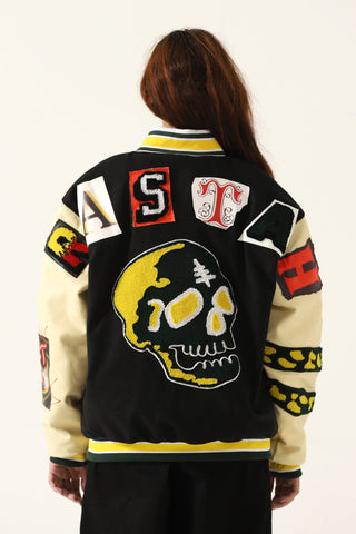 "Summer of 75" embroidered varsity jacket