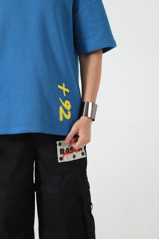 Test run - "+92" royal blue patch T-shirt