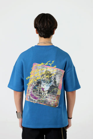 Test run - "+92" royal blue patch T-shirt