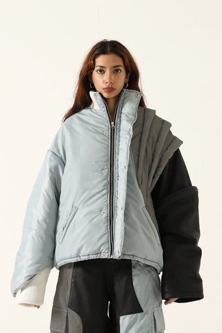 "2001" paneled time travel jacket