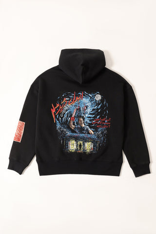 "Dead by dawn" printed poster hoodie