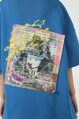 Test run - "+92" royal blue patch T-shirt