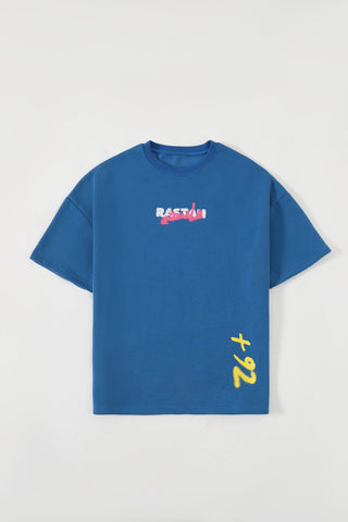 Test run - "+92" royal blue patch T-shirt