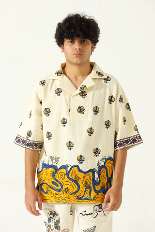 "Mountain of madness" hand painted polo