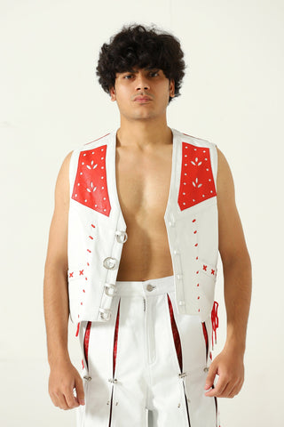 Handcrafted leather vest