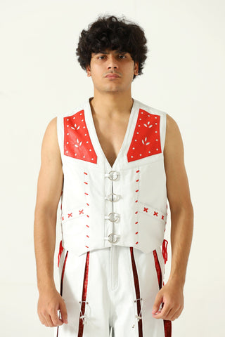 Handcrafted leather vest