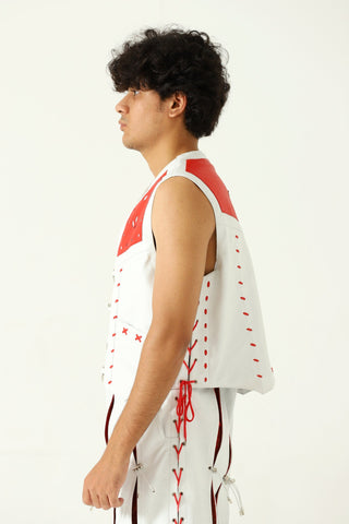 Handcrafted leather vest