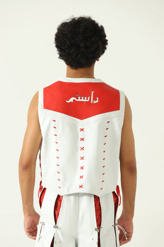 Handcrafted leather vest
