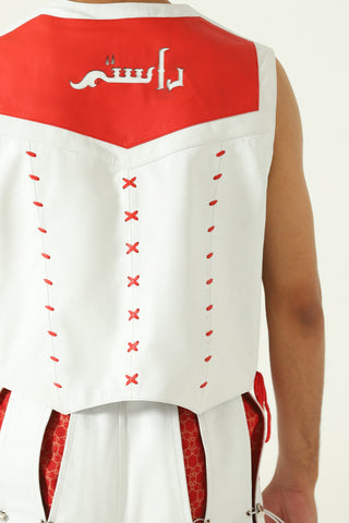 Handcrafted leather vest