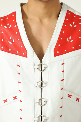 Handcrafted leather vest