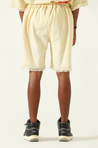 Handwoven logo shorts