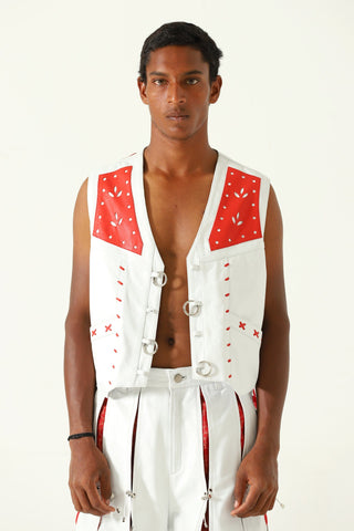 Handcrafted leather vest
