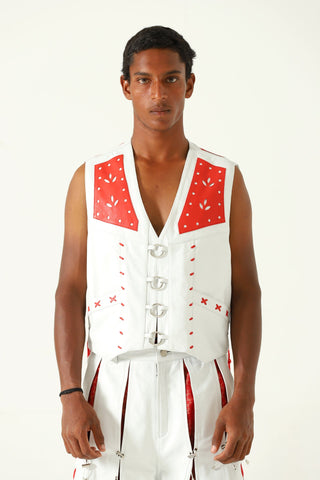 Handcrafted leather vest