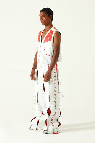 Handcrafted leather vest