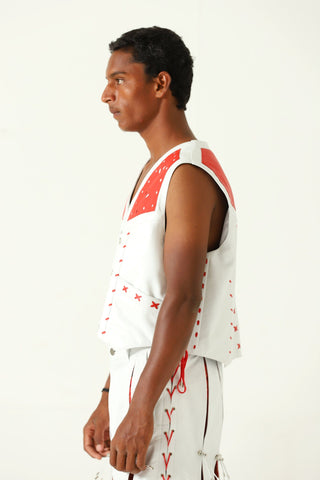 Handcrafted leather vest
