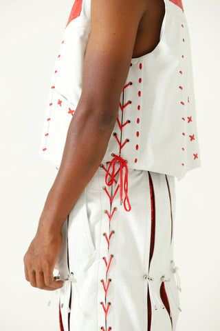 Handcrafted leather vest