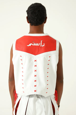 Handcrafted leather vest