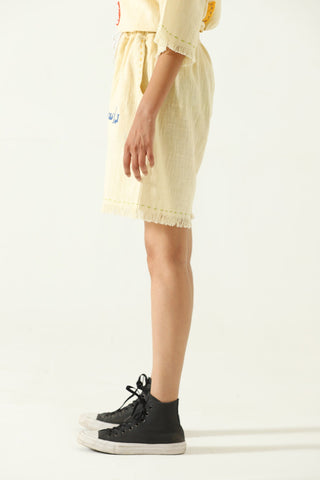 Handwoven logo shorts